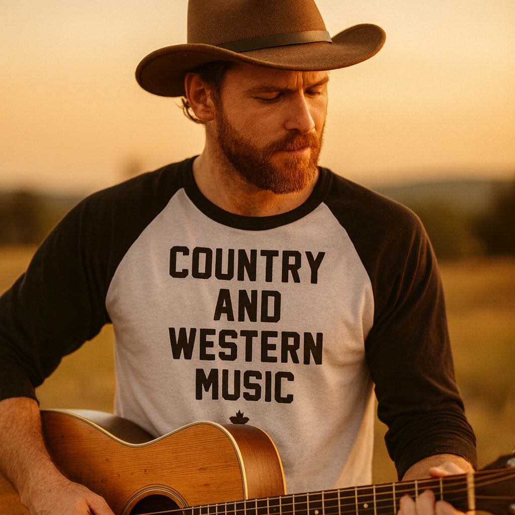 Country Western Music Baseball Tee
