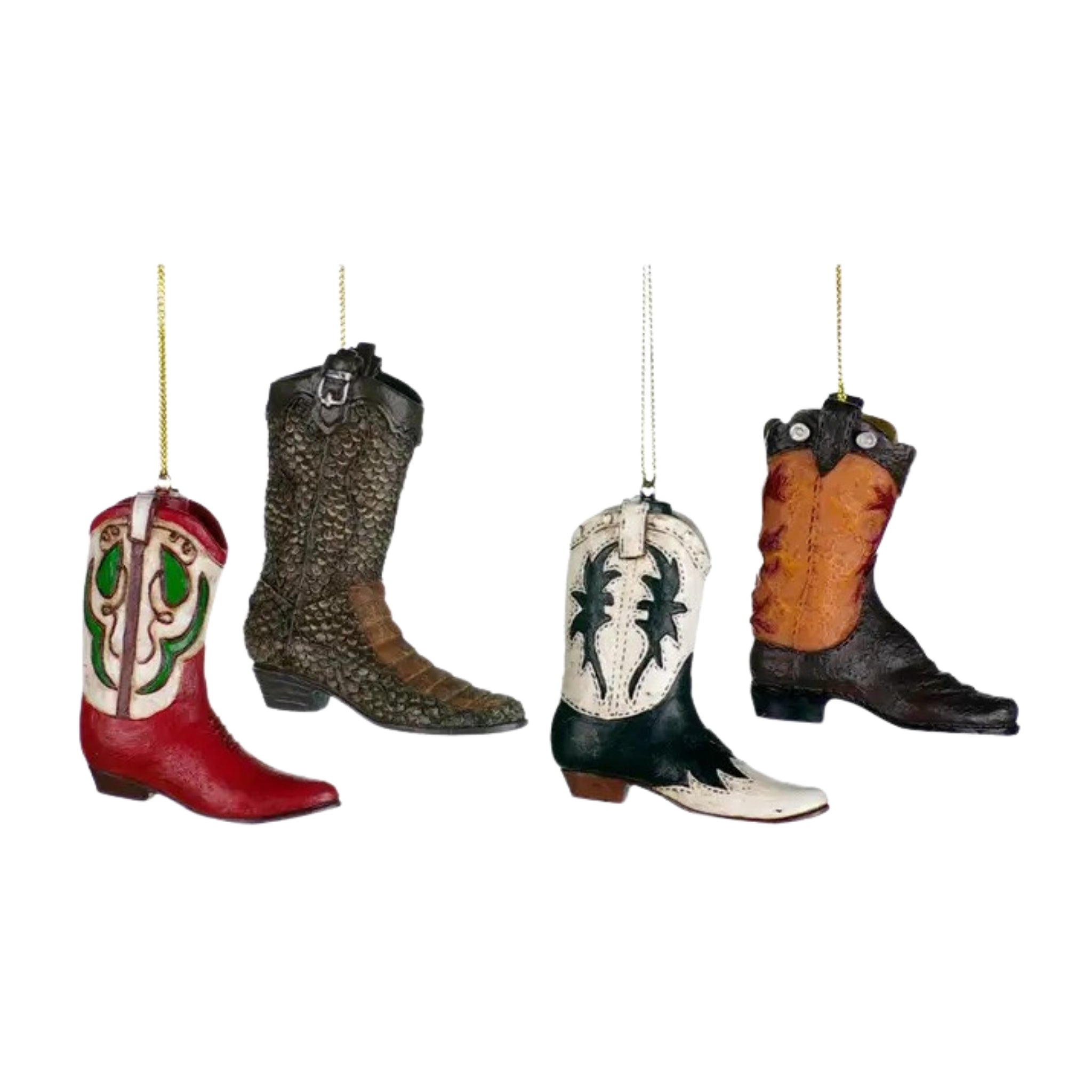 Cowboy Boot Christmas Ornaments