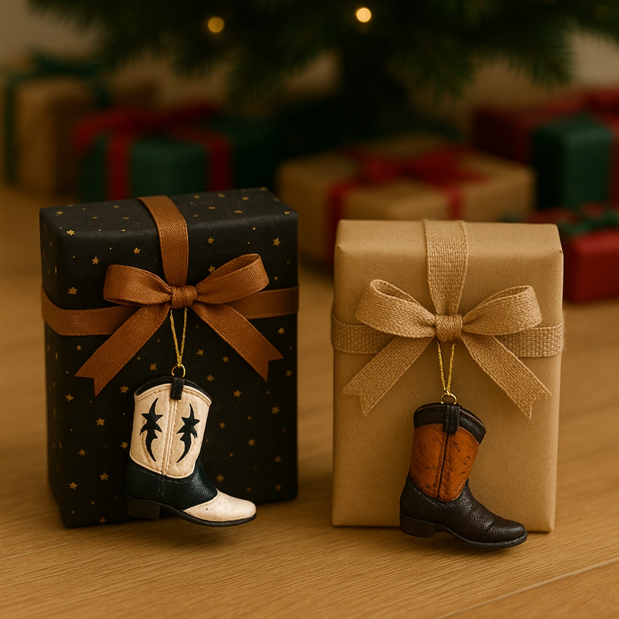 Cowboy Boot Christmas Ornaments