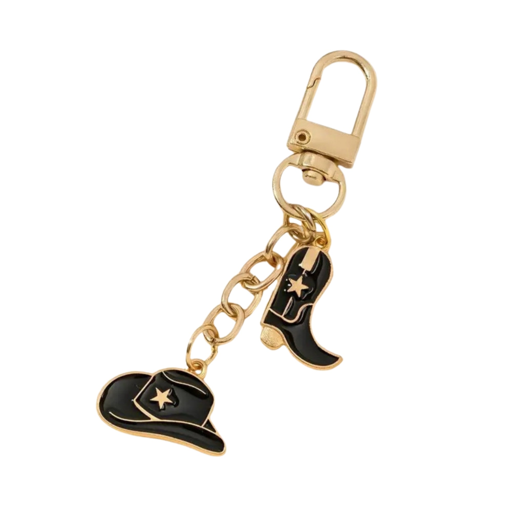 Cowboy Purse Charm / Keychain | Black or White