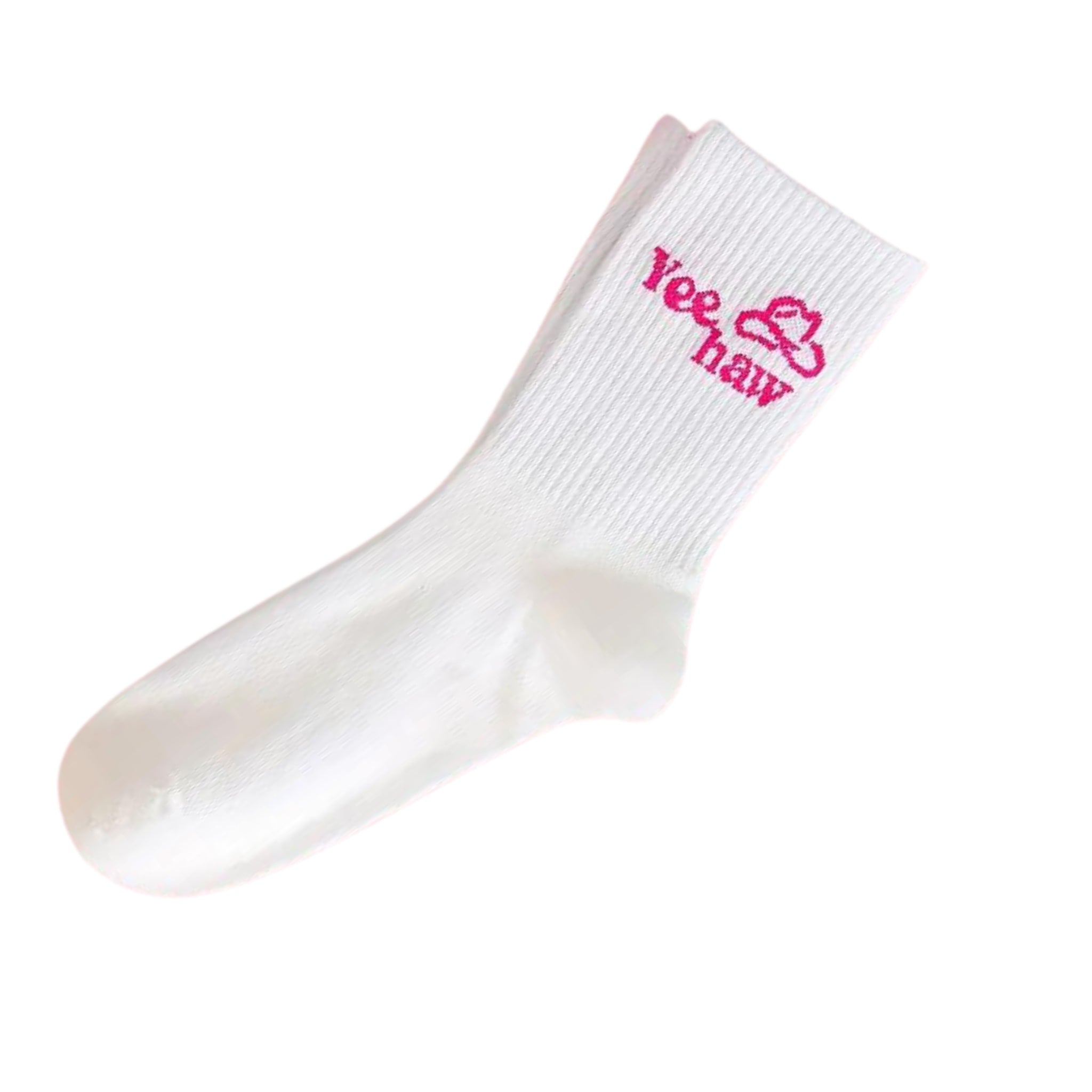 Yeehaw Socks | Women Pink + White